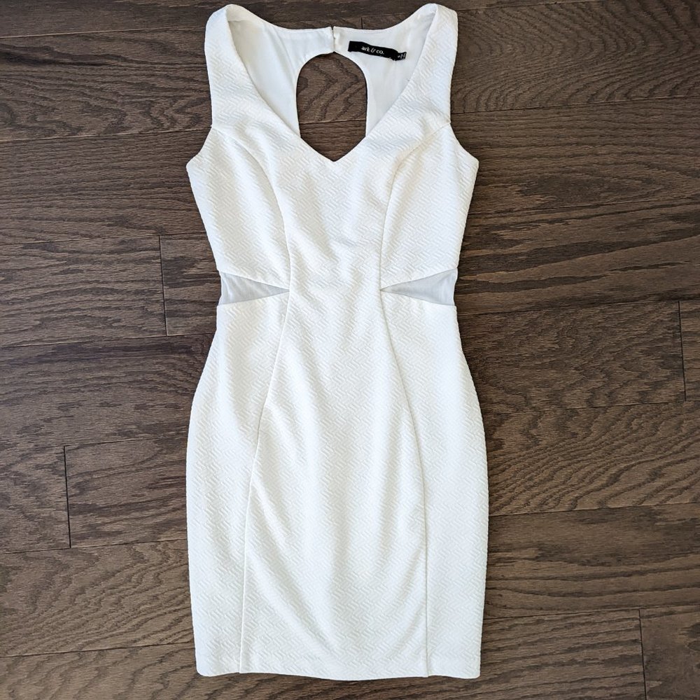 White Sexy Fitted Mini Dress